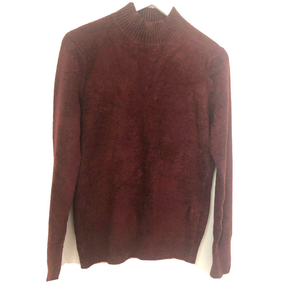 Nomadic Traders chenille sweater ultra soft burgundy womens medium 1h - Picture 2 of 7